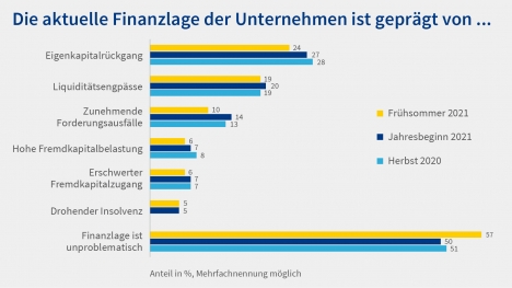 Fünf Prozent der Unternehmen von Insolvenz bedroht, manche Branchen aber schwerer getroffen -